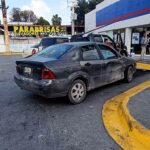 Conductora imprudente provoca choque en céntrica avenida de Nuevo Laredo