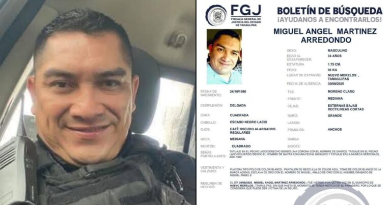 Guardia Estatal reportado como desaparecido en Nuevo Morelos