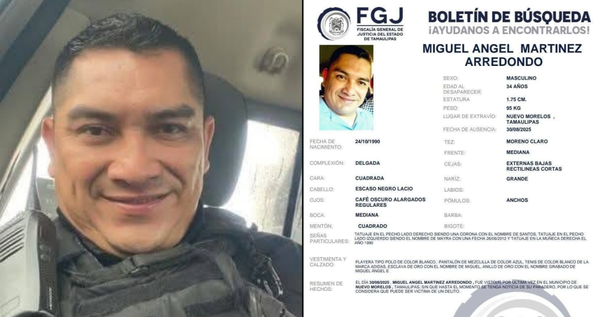 Guardia Estatal reportado como desaparecido en Nuevo Morelos