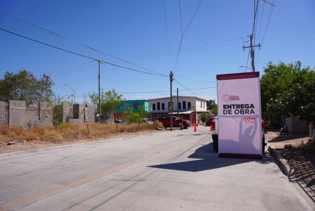 entrega alcaldesa Carmen Lilia Canturosas pavimentaciones