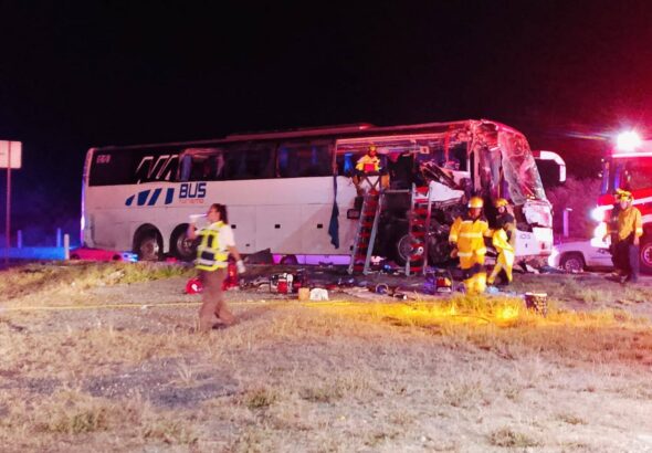 Fatal choque de autobús en la Victoria–Zaragoza deja 2 muertos