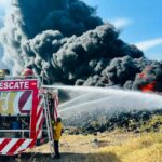 Viento complica combate a incendio en relleno sanitario de Ciudad Victoria